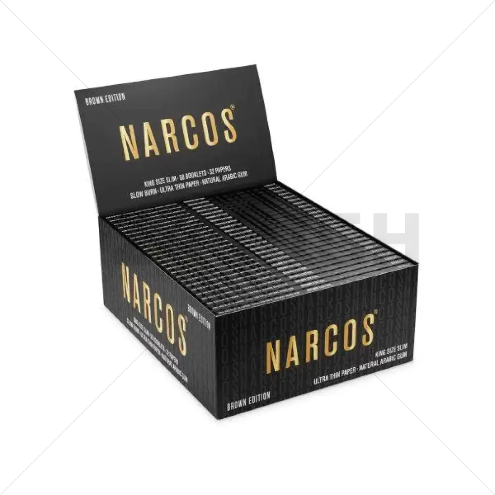 Narcos - Zigarettenpapier KS Slim Brown Edition - Display 50 Stück