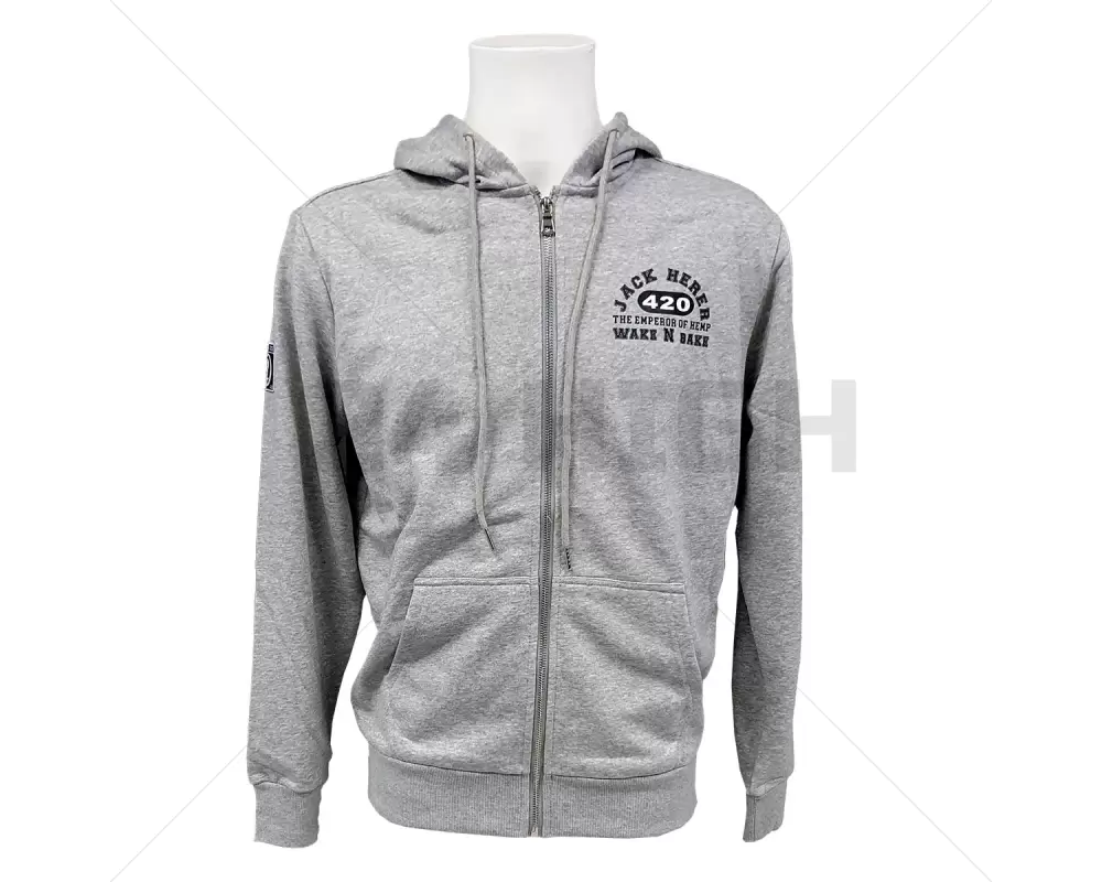 Full Zip Hoody Jack Herer - Heidegrau