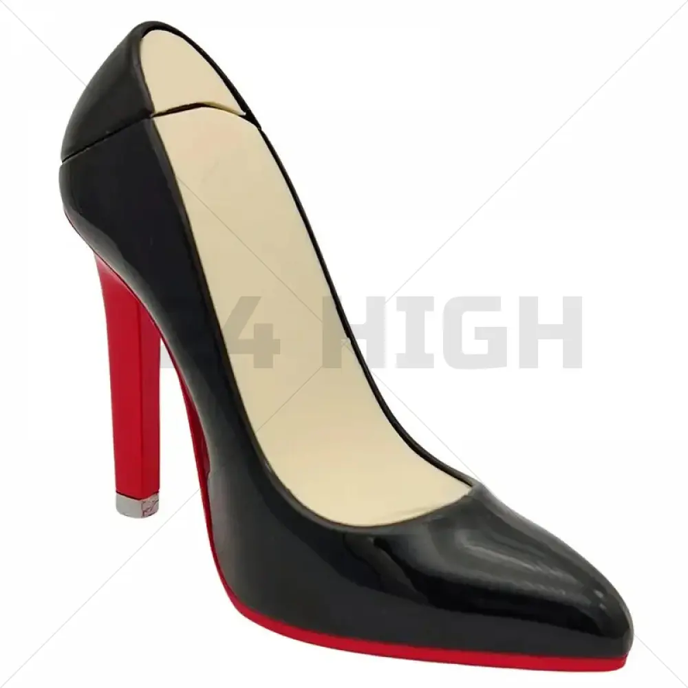 Damen High Heel Feuerzeug | Schwarz & Rot