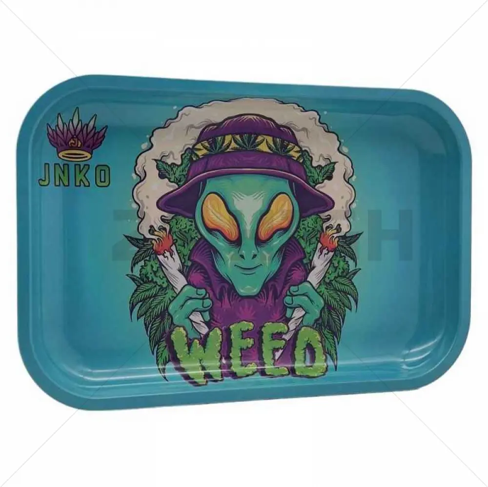 Rolling Tablett XXL | 29x19cm | Stay 420 Serie | Design 1 | Alien Stoner