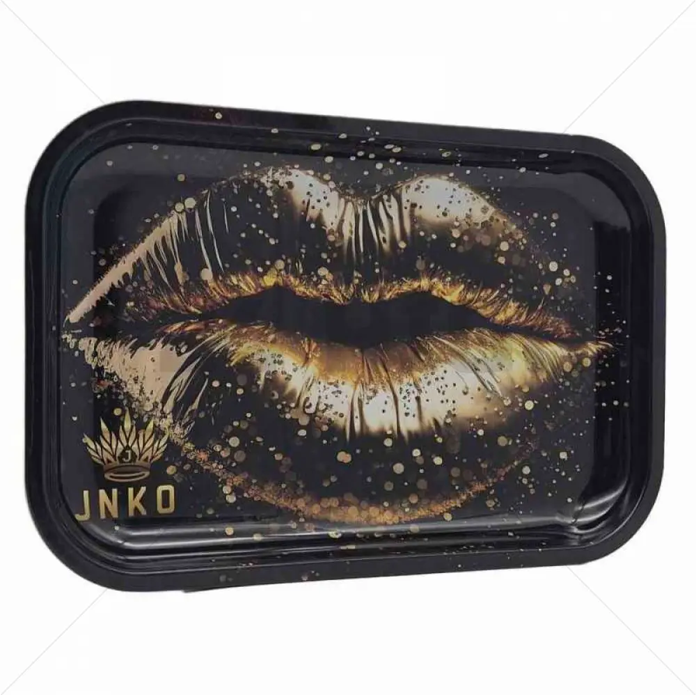 Rolling Tray XXL | 29x19cm | Luxury Art Series | Design 3 | Golden Lips